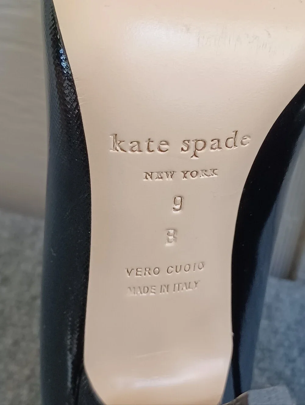 Kate Spade Laylee Pumps High Heels Shoe Size 9 B Women Embellished In Black